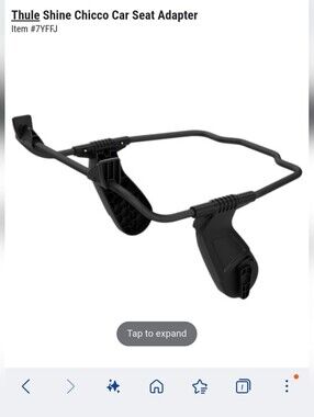 NWT Thule Shine Chicco Car Seat Adapter